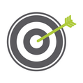 Efficiency and effectiveness: target definition icon