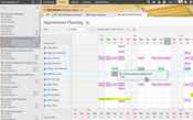 Using drag & drop, you can drag tasks from the navigator to the respective employee in the schedule.