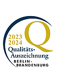 [Translate to Englisch:] Bereits zum dritten Mal wurde der Projektron GmbH die "Qualitätsauszeichnung Berlin-Brandenburg" 2023/2024 verliehen.