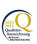 [Translate to Englisch:] Bereits zum dritten Mal wurde der Projektron GmbH die "Qualitätsauszeichnung Berlin-Brandenburg" 2023/2024 verliehen.