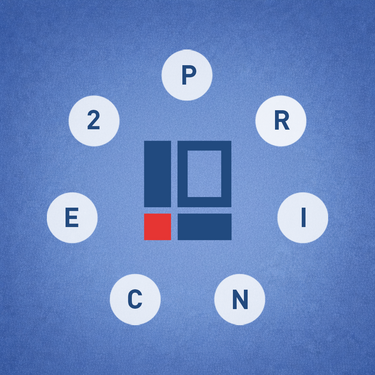 Teaserbild mit sieben Punkten als Symbol für die sieben PRINCE2-Prinzipien, Prozesse und Themen in der Projektmanagement-Software BCS.