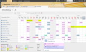 In scheduling, you can clearly see on which appointments your employees are booked.