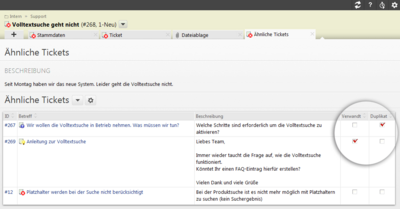 Lösungen wiederverwenden: Neue Ansicht zeigt ähnliche Tickets 