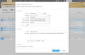 A comment can also be saved when adjusting several tickets at the same time