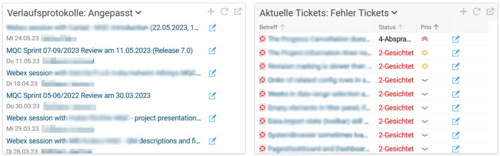 La capture d'écran BCS montre l'historique et les tickets.