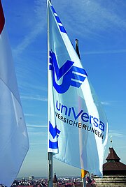 Markenzeichen „uniVersa“ der uniVersa-Versicherung.