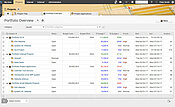 Compare your project portfolios easily in an overview.