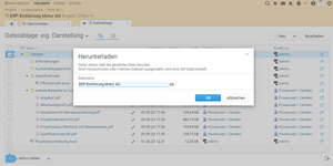 Download mehrerer Dateien als ZIP.