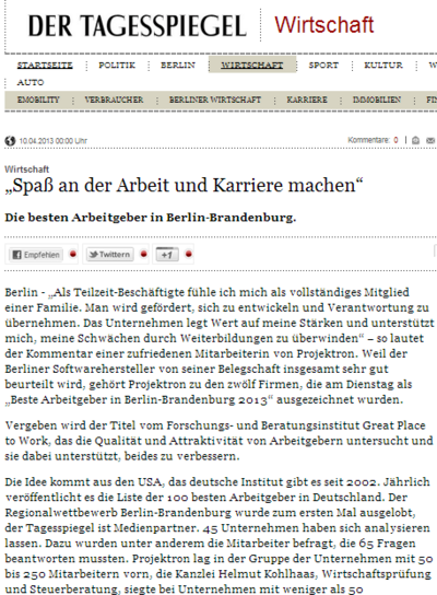 10. April 2013 – Tagesspiegel 10. April 2013 – Tagesspiegel