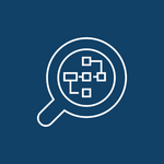 Icon representing selection of high-impact processes for optimization