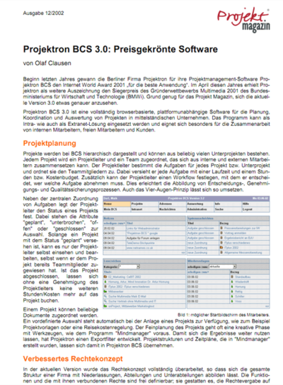13. Juni 2002 - Projektmagazin