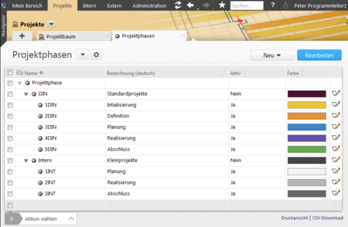 Zentral festlegen: Mögliche Projektphasen Zentral festlegen: Mögliche Projektphasen
