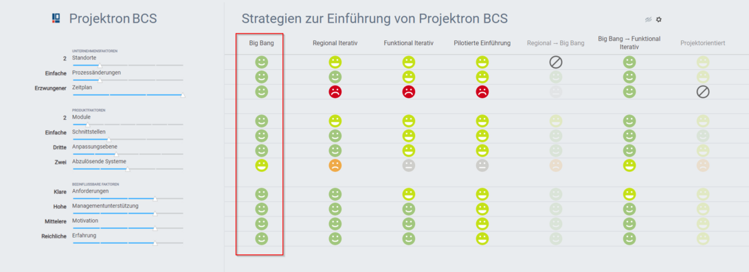 Einflussfaktoren Einführungsstrategie Big Bang