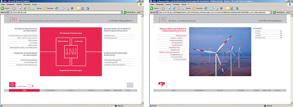 Screenshots of software architectures and software applications from ETECTURE.