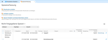 Ein Blick in das Spesenerfassungsmodul von BCS