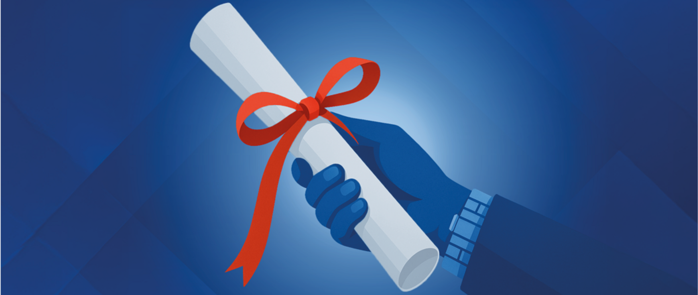 Zertifikate stehen im Projektmanagement für formale Qualifikation, berufliche Weiterentwicklung und anerkannte Standards. Eine Hand präsentiert ein offizielles Zertifikat als Symbol für erworbene Kompetenzen.