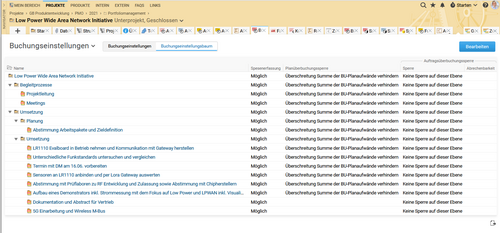 Booking settings in BCS Systemtechnik LEBER 