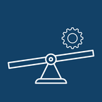 Icon representing efficiency gains through automation, fewer errors, and streamlined processes