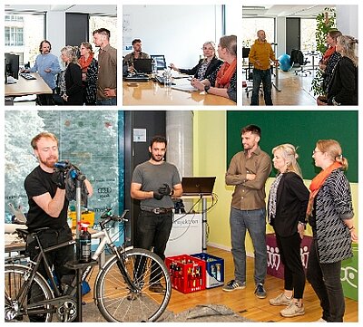 Christina Menzel-Ostrowski und Lisa Rheinheimer (Sustainable Business Travel, Deutsche Bahn) zu Besuch bei Projektron – Austausch über nachhaltige Mobilitätskonzepte.