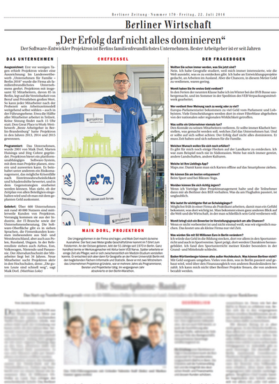 22. Juli 2016 – Berliner Zeitung