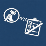Icon mit Bericht, Stift und Megafon als Symbol für umfangreiches Reporting, das keine klaren Entscheidungen auslöst. Icon mit Bericht, Stift und Megafon als Symbol für umfangreiches Reporting, das keine klaren Entscheidungen auslöst.