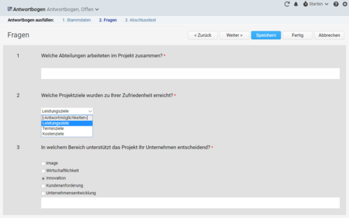 Umfragen können individuell gestaltet werden. Umfragen können individuell gestaltet werden.