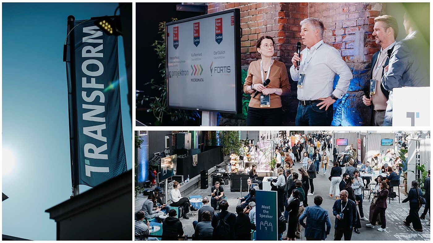 Einblicke in den Auftritt von Projektron auf der BITKOM Transform 2026: Im Panel zu moderner Personalarbeit diskutierte das Unternehmen aktuelle Herausforderungen und Erfolgsfaktoren der IT-Branche. Paneldiskussion auf der BITKOM Transform 2026 in Berlin mit Projektron als Vertreter eines ausgezeichneten IT-Arbeitgebers