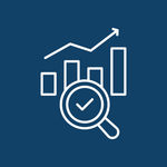 Icon representing controlling and continuous improvement with feedback loops