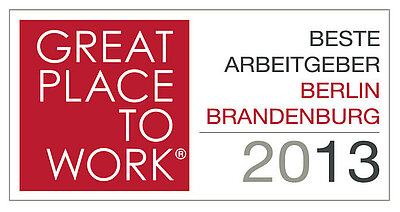 Great Place to Work-Wettbewerb „Beste Arbeitgeber Berlin-Brandenburg 2013“