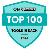 Badge OMR Top 100 Software 2026 – BCS gehört zu den meistbewerteten Softwarelösungen im DACH-Raum