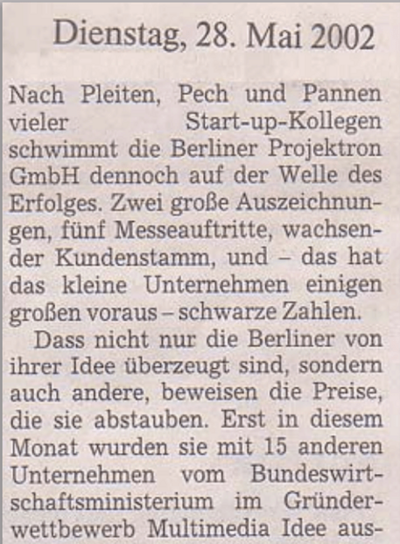 28. Mai 2002 - Die Welt 