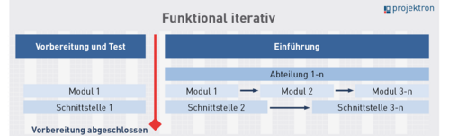 Schema funktional iterative Softwareinführung