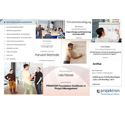 Weiterbildungsangebote bei Projektron Weiterbildungsangebote bei Projektron