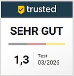 Trusted.de Badge: Projektron BCS receives a score of 1.3 in the 1/2025 test