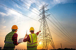 Electrical engineer working in the power plant