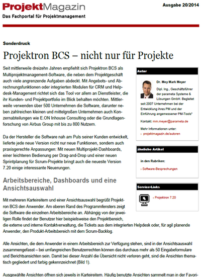 15. Oktober 2014 – Projekt Magazin