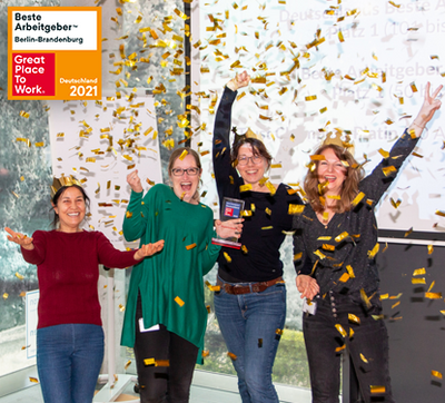 Projektron belegt Platz 1 im GPTW-Wettbewerb "Beste Arbeitgeber in Berlin-Brandenburg 2021"
