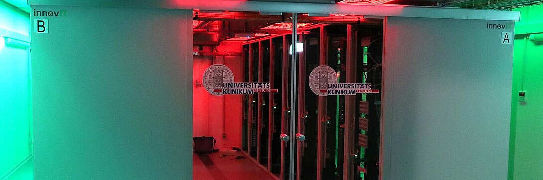 Serverraum des Rechenzentrums am Universitätsklinikum Freiburg