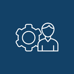 Icon representing change management and user adoption in digital transformation