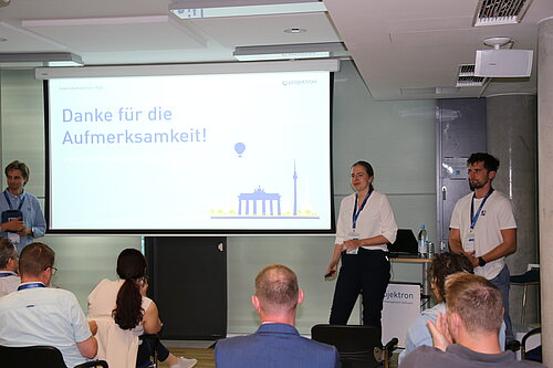 Moderatoren beim Abschluss der 10. Anwenderkonferenz.