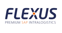Logo der Flexus AG, einem Unternehmen mit Sitz in Würzburg, spezialisiert auf SAP-basierte Intralogistiklösungen in den Bereichen Logistik und Verkehr. Logo der Flexus AG mit dem Schriftzug „FLEXUS – Premium SAP Intralogistics“