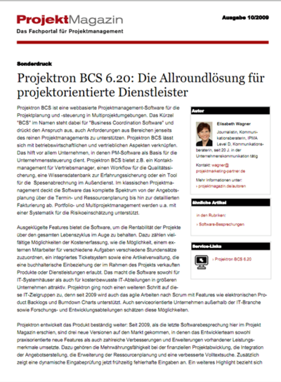 18. Mai 2011 - Projektmagazin