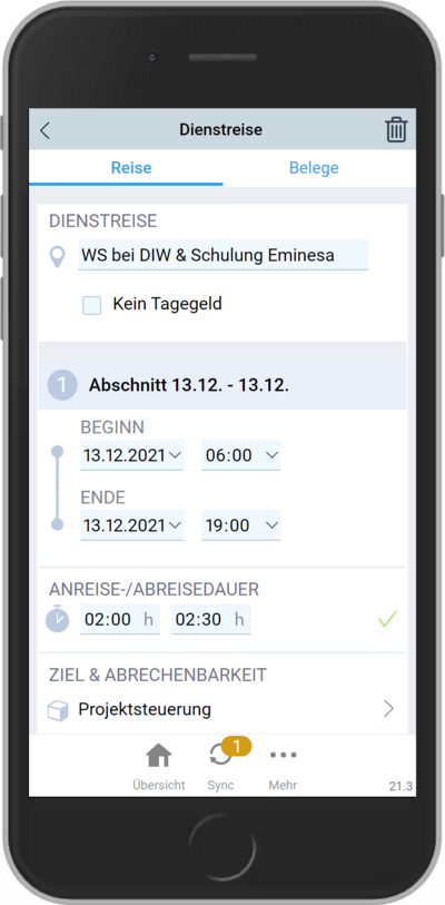 Spesenmanagement mit der BCS-App