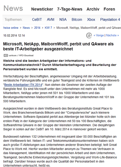 artikelvorschau 1402 heise beste it-Arbeitgeber
