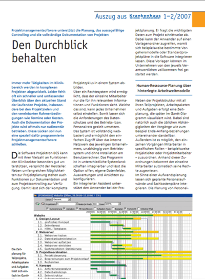 Januar 2007 - Krankenhaus Technik + Management