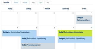 Veranstaltungskalender Projektron