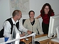 Maik Dorl y Claudia Kedor con la alumna Maja Krocke (centro)