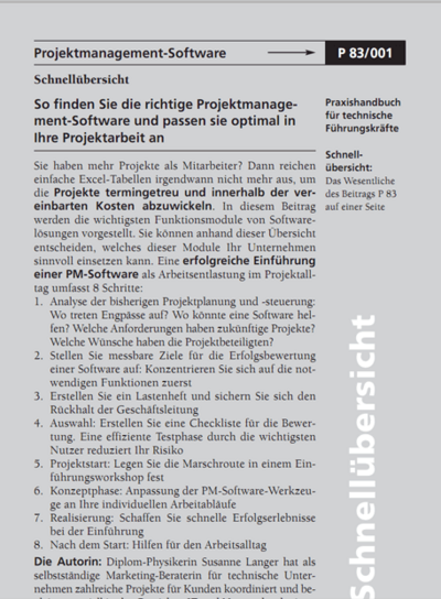 Dezember 2006 - Praxishandbuch für technische Führungskräfte