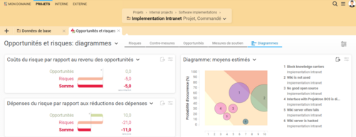 Opportunités et risques dans Projektron BCS