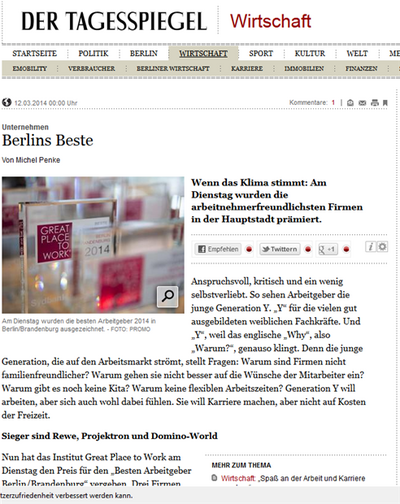 12. März 2014 – Tagesspiegel 12. März 2014 – Tagesspiegel